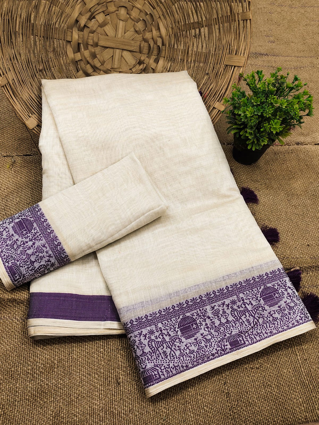 Pure Cotton Soft Silk Saree with Jacquard Weaving Border