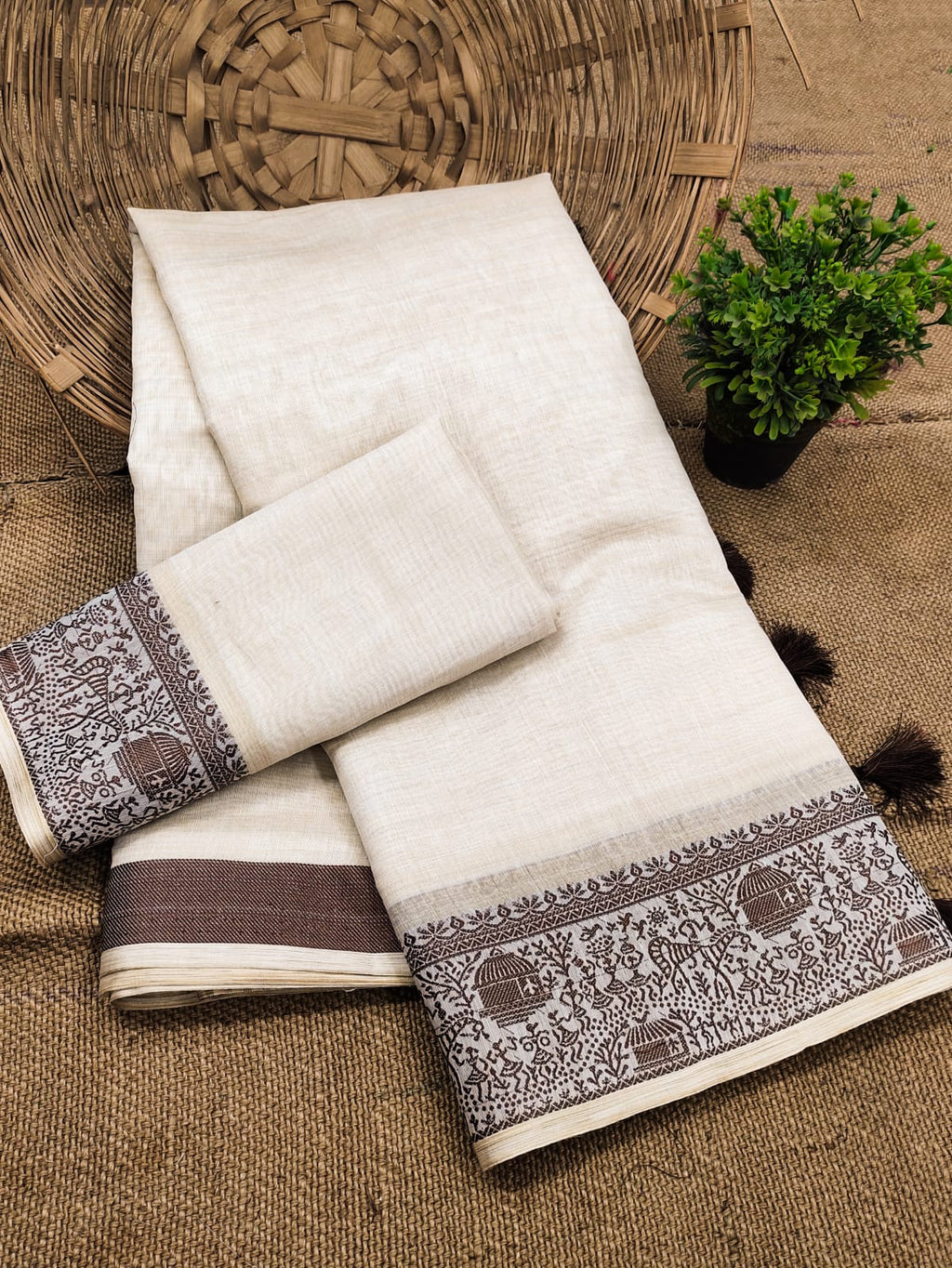 Pure Cotton Soft Silk Saree with Jacquard Weaving Border