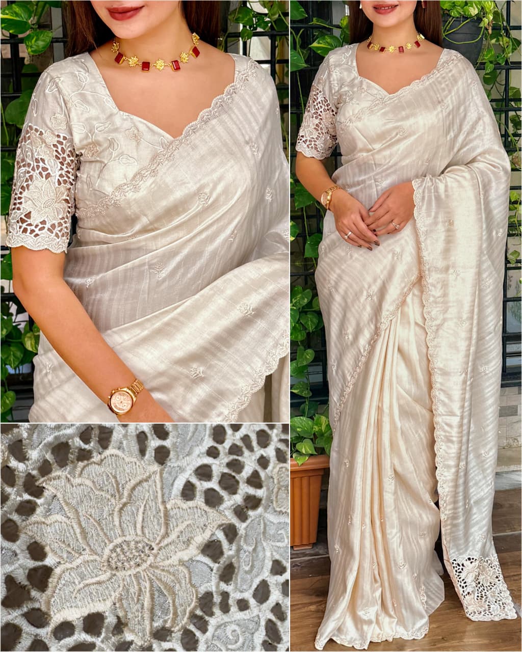 New Arrival – Tusser Cotton Cutwork Collection