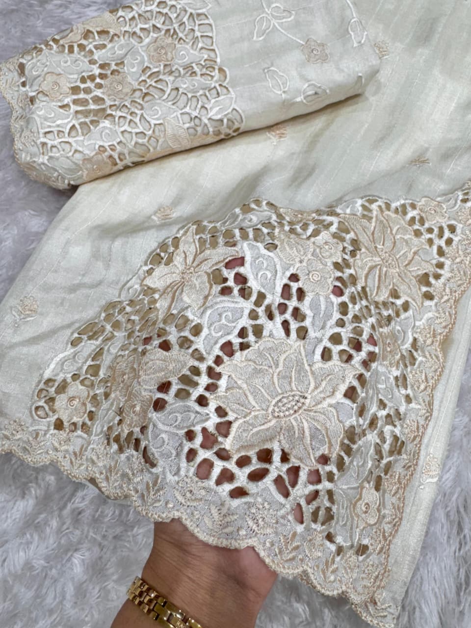 New Arrival – Tusser Cotton Cutwork Collection